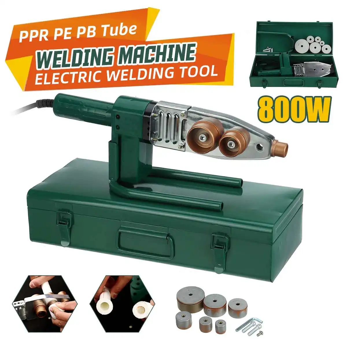Electric Pipe Welding Machine Heating Tool Heads Set For PPR PB PE Plastic Tube PPR Welder Hot Melt Machine Temperature Control
Electric Pipe Welding Machine Heating Tool Heads Set For PPR PB PE Plastic Tube PPR Welder Hot Melt Machine Temperature Control