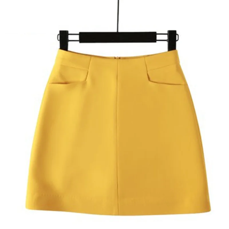 Women Summer Short Skirts A-line Chic Ladies Tailored Mini Skirts Midiskirts Girls Thin High Waist Fashion Pockets Favourable
Women Summer Short Skirts A-line Chic Ladies Tailored Mini Skirts Midiskirts Girls Thin High Waist Fashion Pockets Favourable