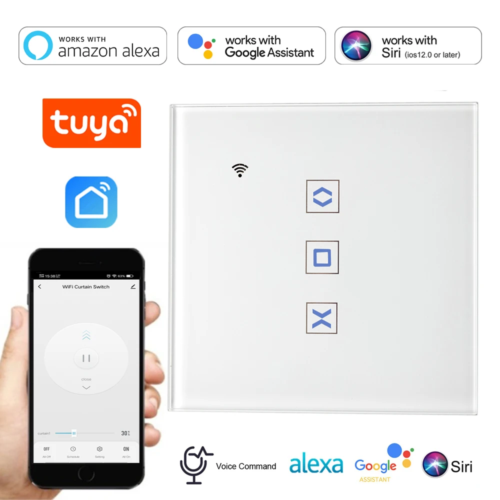 Роликовый затвор для штор Tuya Smart Life ЕС Wi Fi переключатель электрических