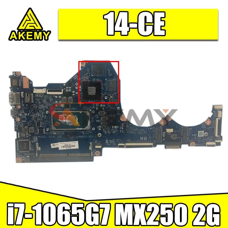 Akemy 14-CE Motherboard For HP TPN-Q207 14-CE 14-CE3028TX DAG7ALMB8C0 Laptop Mainboard with/ i7-1065G7 CPU MX250 V2G GPU
Akemy 14-CE Motherboard For HP TPN-Q207 14-CE 14-CE3028TX DAG7ALMB8C0 Laptop Mainboard with/ i7-1065G7 CPU MX250 V2G GPU