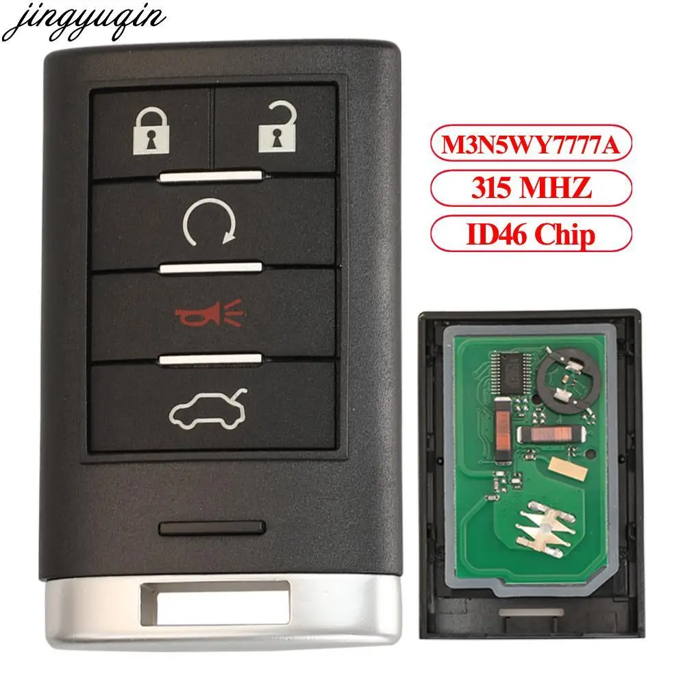 Jingyuqin 5pcs Remote Car Key Alarm M3N5WY7777A 315MHz ID46 For Cadillac CTS CTS Coupe 2012 STS 2008-2014 5 Buttons
Jingyuqin 5pcs Remote Car Key Alarm M3N5WY7777A 315MHz ID46 For Cadillac CTS CTS Coupe 2012 STS 2008-2014 5 Buttons