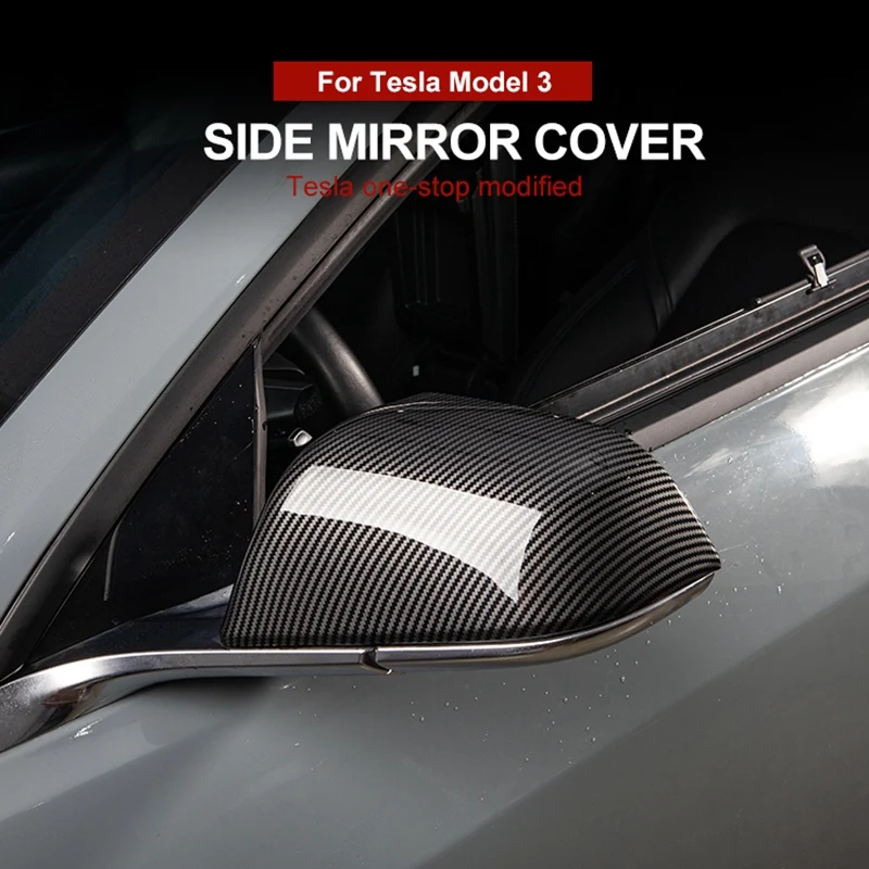 Car Side Mirror Cover Trim Carbon Fiber Style ABS Rearview Mirror Cover for Tesla Model 3 2020 2021
Car Side Mirror Cover Trim Carbon Fiber Style ABS Rearview Mirror Cover for Tesla Model 3 2020 2021