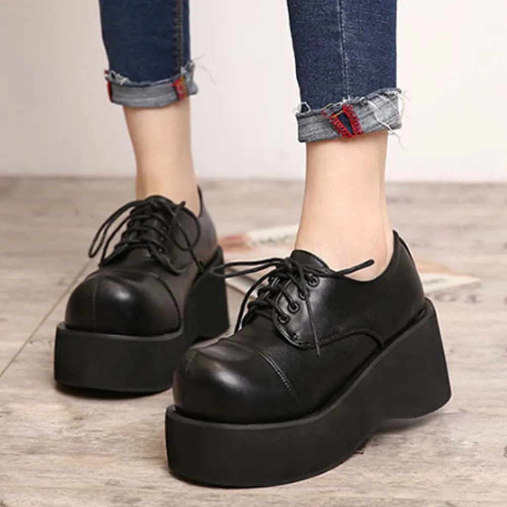 SaraIris Cool Girl Round Toe Lace Up Pumps Gothic Solid Black Street Punk Pumps Women Wedges Autumn Fashion Shoes Woman
SaraIris Cool Girl Round Toe Lace Up Pumps Gothic Solid Black Street Punk Pumps Women Wedges Autumn Fashion Shoes Woman