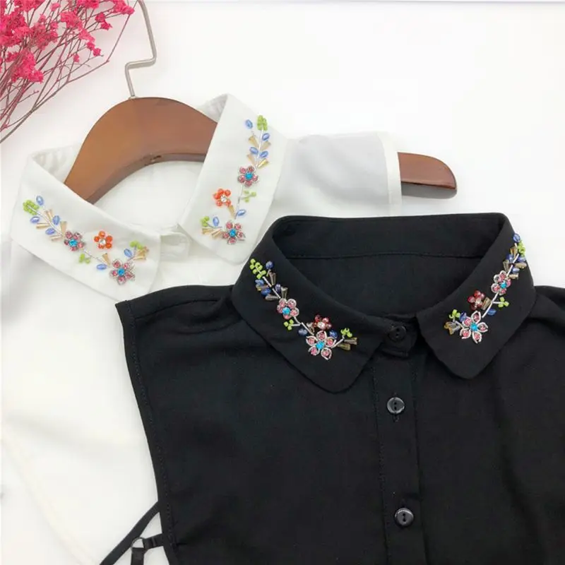 Korean Womens Handmade Beading Jewelry Lapel False Collar Colorful Imitation Crystal Spring Flower Detachable Half Shirt Blouse
Korean Womens Handmade Beading Jewelry Lapel False Collar Colorful Imitation Crystal Spring Flower Detachable Half Shirt Blouse