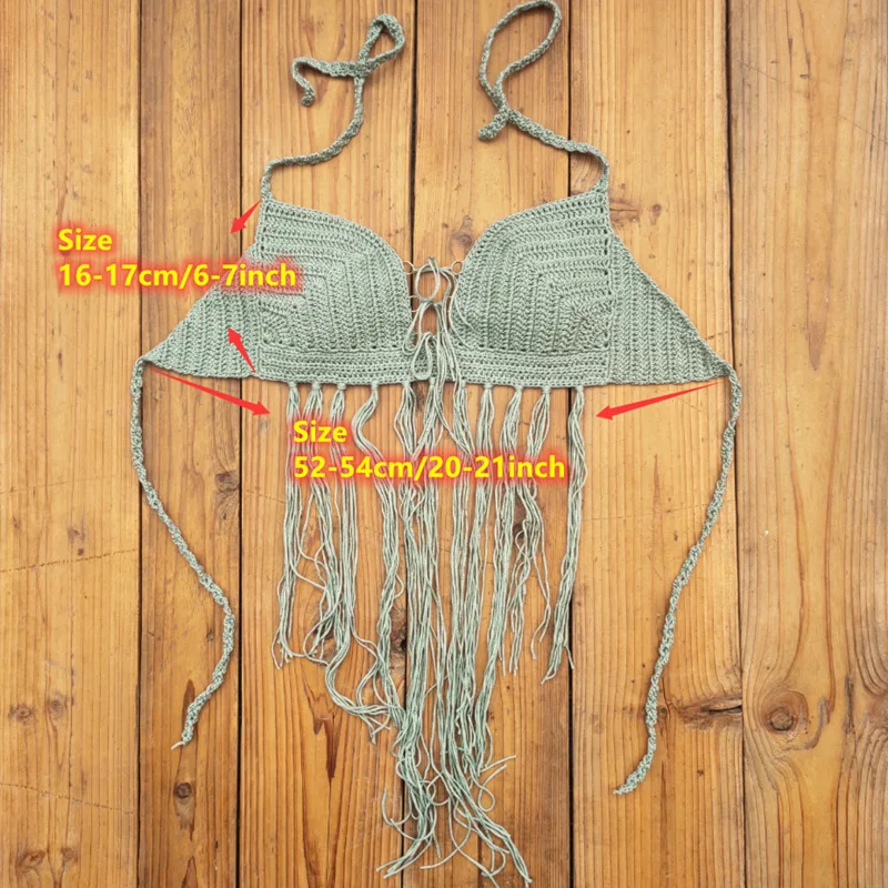 Swimsuit Crochet Knitted Beach Tassels Beachwear Top Sexy Women Summer Fringe Handmade Crochet Swimsuit Bikini Swimsuit Top
Swimsuit Crochet Knitted Beach Tassels Beachwear Top Sexy Women Summer Fringe Handmade Crochet Swimsuit Bikini Swimsuit Top