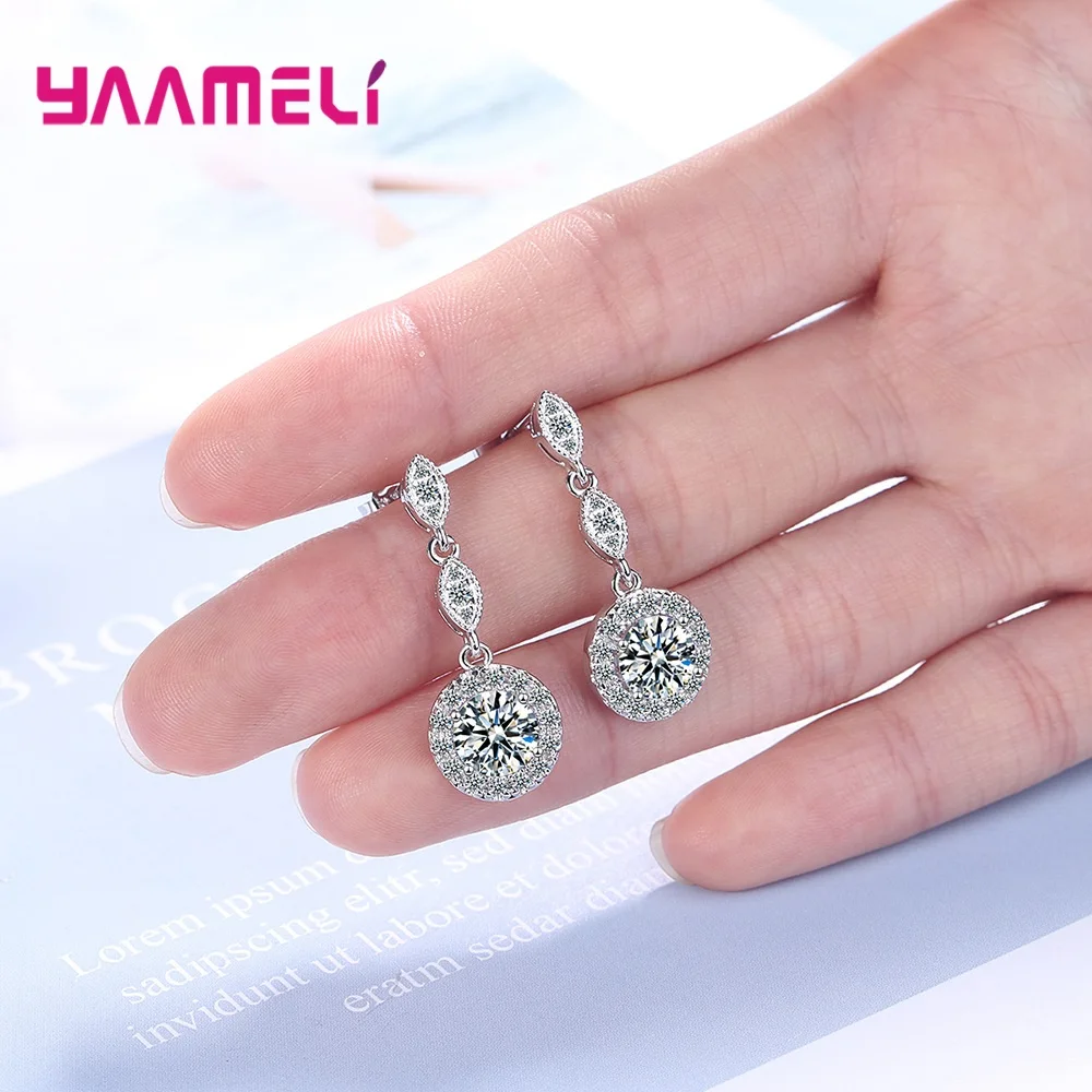 Luxury Round Cubic Zircon Drop Dangle Earrings Women Girls CZ Pierced Dangle Drop Earrings Jewelry Wedding Party Gift
Luxury Round Cubic Zircon Drop Dangle Earrings Women Girls CZ Pierced Dangle Drop Earrings Jewelry Wedding Party Gift