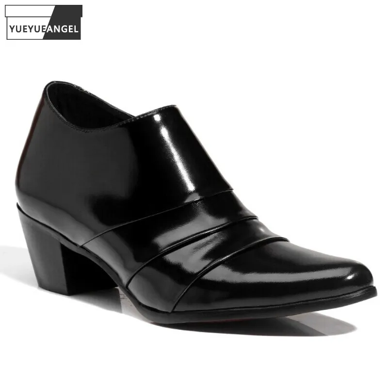 High Heel Shoes Men Genuine Leather Breathable Pointed Toe Formal Shoes England Style High Quality Black Office Dress Shoes Men
High Heel Shoes Men Genuine Leather Breathable Pointed Toe Formal Shoes England Style High Quality Black Office Dress Shoes Men