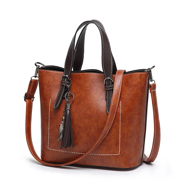 Women Leather Shoulder Bags Designer Brand Tassel Pendant Handbags Luxury Large Capacity Crossbody Bag Casual Totes Buckets Bag
Women Leather Shoulder Bags Designer Brand Tassel Pendant Handbags Luxury Large Capacity Crossbody Bag Casual Totes Buckets Bag