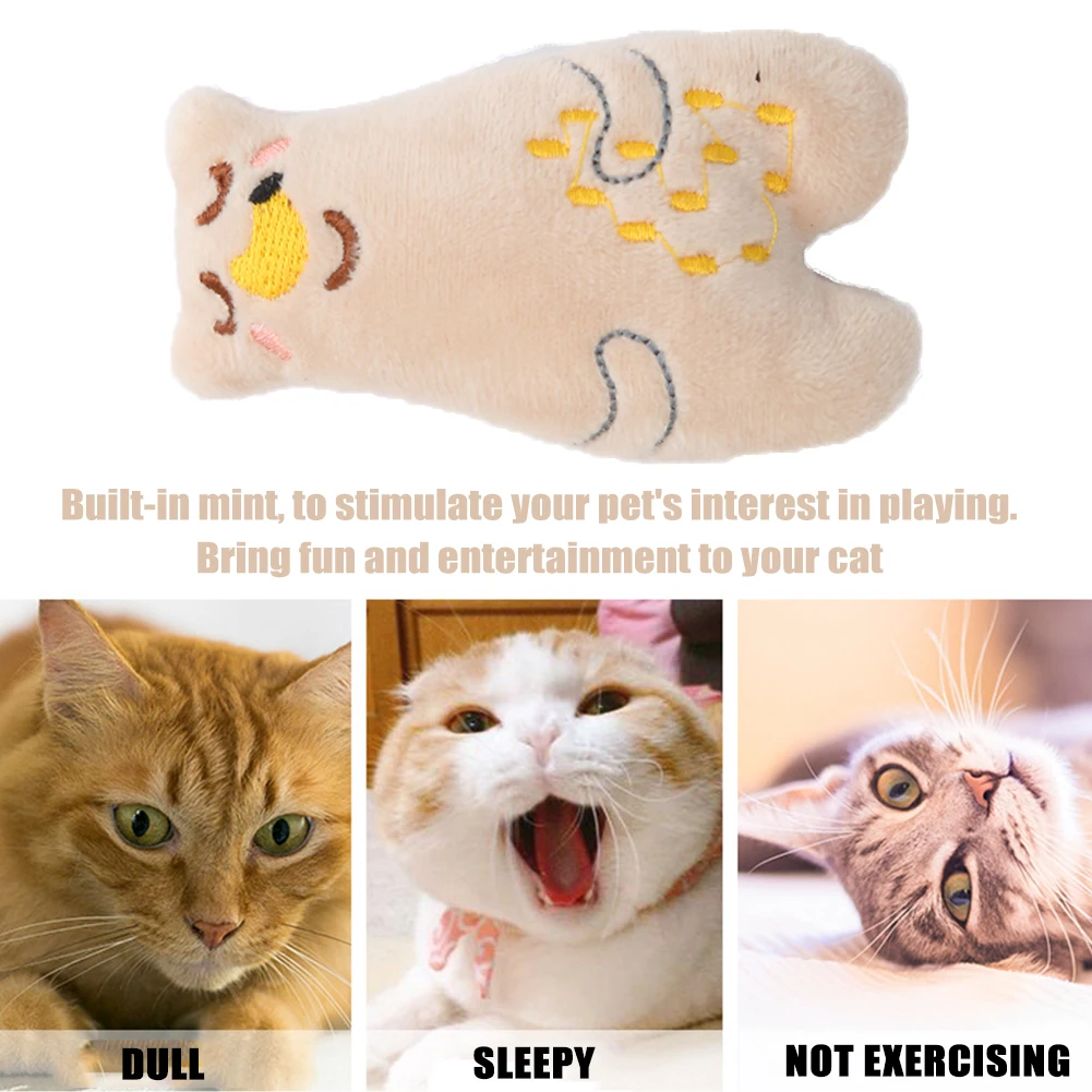 Funny interactive pet cat plush toy soft kitten chewing molar filling mint bite claw thumb grinding cute cartoon shaped toy
Funny interactive pet cat plush toy soft kitten chewing molar filling mint bite claw thumb grinding cute cartoon shaped toy