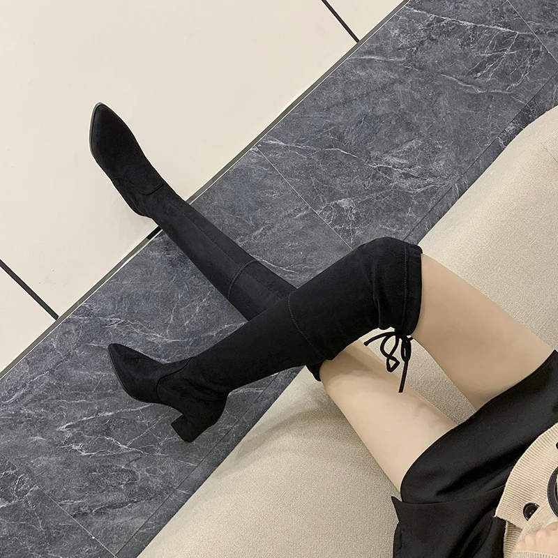 Boots Women Over The Knee Boots Woman Stretch Fabric Thigh High Sexy Woman Shoes Long Bota Feminina zapatos de mujer Size 35-40 
Boots Women Over The Knee Boots Woman Stretch Fabric Thigh High Sexy Woman Shoes Long Bota Feminina zapatos de mujer Size 35-40