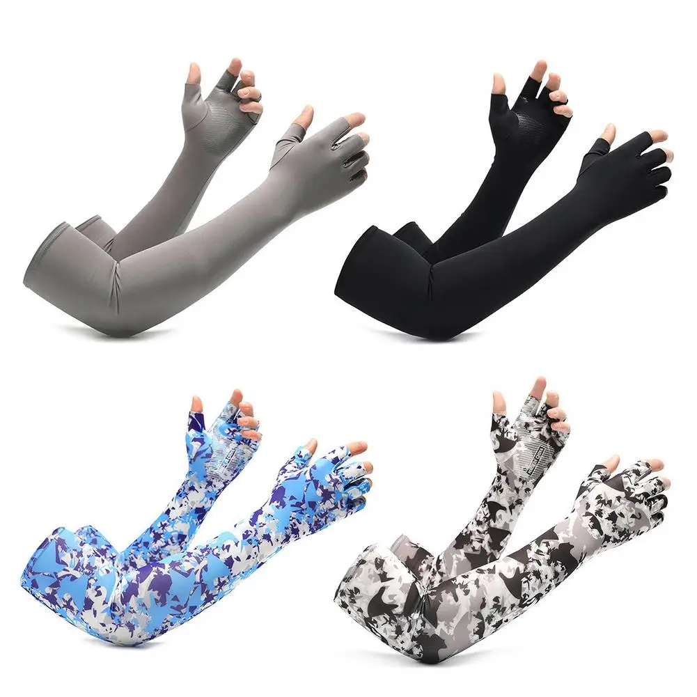 Sun UV Protection Hand Protector Cover Arm Sleeves Ice Silk Sunscreen Sleeves Outdoor Arm Warmer Five-finger Lengthened Sleeves
Sun UV Protection Hand Protector Cover Arm Sleeves Ice Silk Sunscreen Sleeves Outdoor Arm Warmer Five-finger Lengthened Sleeves