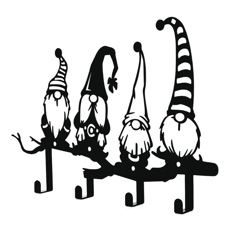 Металлический гномовый держатель для ключей, настенный, без лица, с 4 крючками
Металлический гномовый держатель для ключей, настенный, без лица, с 4 крючками