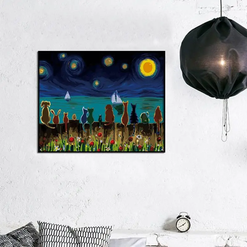 Frameless Moon Star DIY Digital Oil Painting By Numbers Canvas Wall Picture Hand Painted Wall Artwork for Adults Beginner
Frameless Moon Star DIY Digital Oil Painting By Numbers Canvas Wall Picture Hand Painted Wall Artwork for Adults Beginner