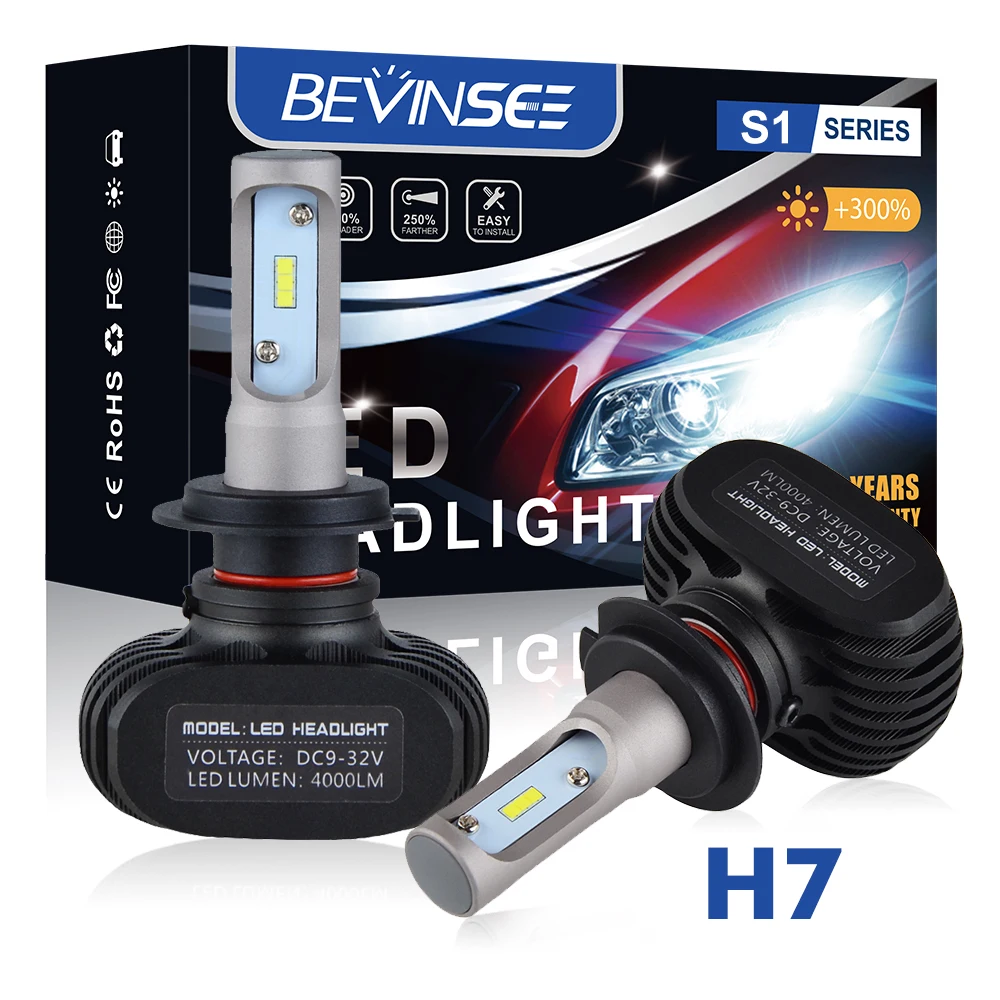 Bevinsee H7 LED Headlights H1 HB3 HB4 H8 H9 H11 LED HB1 HB5 H3 9005 9006 9012 Bulbs 12V 6500K 8000LM Fog Lights 2pcs
Bevinsee H7 LED Headlights H1 HB3 HB4 H8 H9 H11 LED HB1 HB5 H3 9005 9006 9012 Bulbs 12V 6500K 8000LM Fog Lights 2pcs