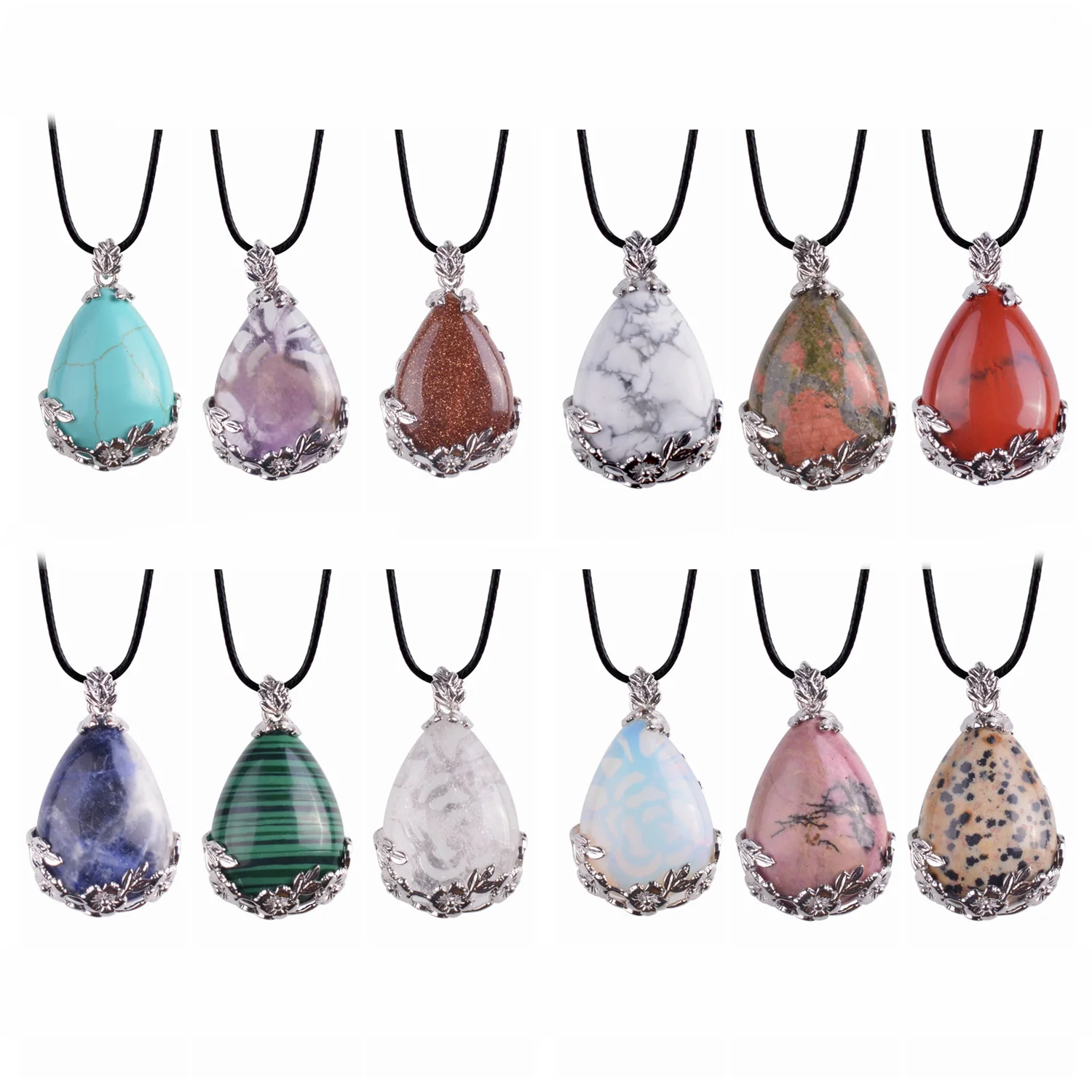 Natural Crystal Teardrop Pendant Necklace Healing Chakra Water Drop Stone Custom Link Choker Jewelry Amethyst wholesale
Natural Crystal Teardrop Pendant Necklace Healing Chakra Water Drop Stone Custom Link Choker Jewelry Amethyst wholesale