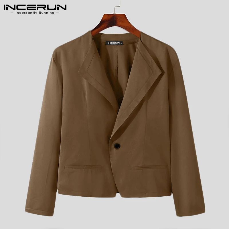 Осенний модный мужской блейзер, однотонная уличная одежда, короткий пиджак с отложным воротником и длинным рукавом на одной пуговице, 2021, по...
Осенний модный мужской блейзер, однотонная уличная одежда, короткий пиджак с отложным воротником и длинным рукавом на одной пуговице, 2021, по...