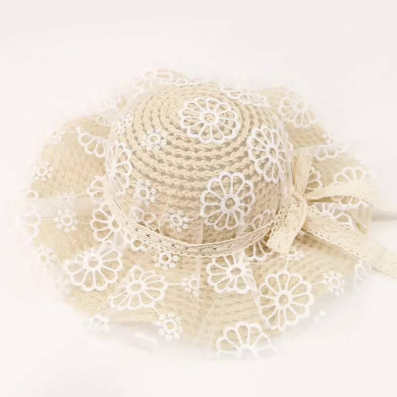 Summer Hat Girls ' Lace Princess Beach Hat Baby Sunhat Big Brim Girls ' Straw Hat Going out
Summer Hat Girls ' Lace Princess Beach Hat Baby Sunhat Big Brim Girls ' Straw Hat Going out