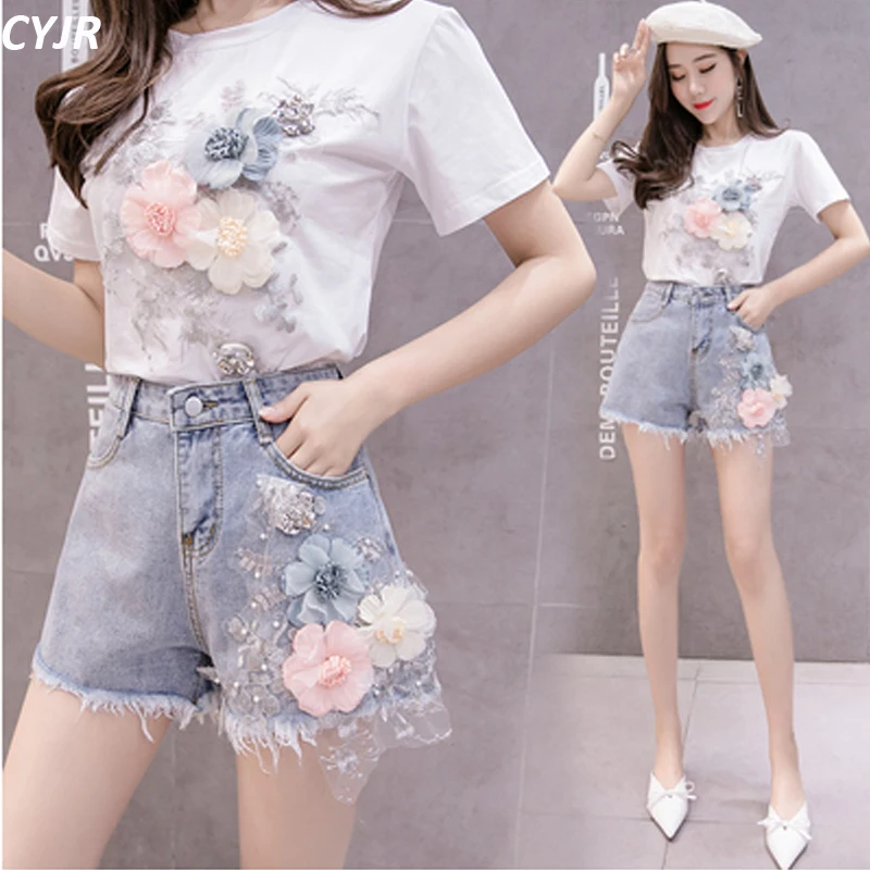 Женский комплект из 2 предметов, неоновая хлопковая футболка с коротким рукавом и короткие джинсы с вырезами, в стиле пэчворк, лето 2021
Женский комплект из 2 предметов, неоновая хлопковая футболка с коротким рукавом и короткие джинсы с вырезами, в стиле пэчворк, лето 2021