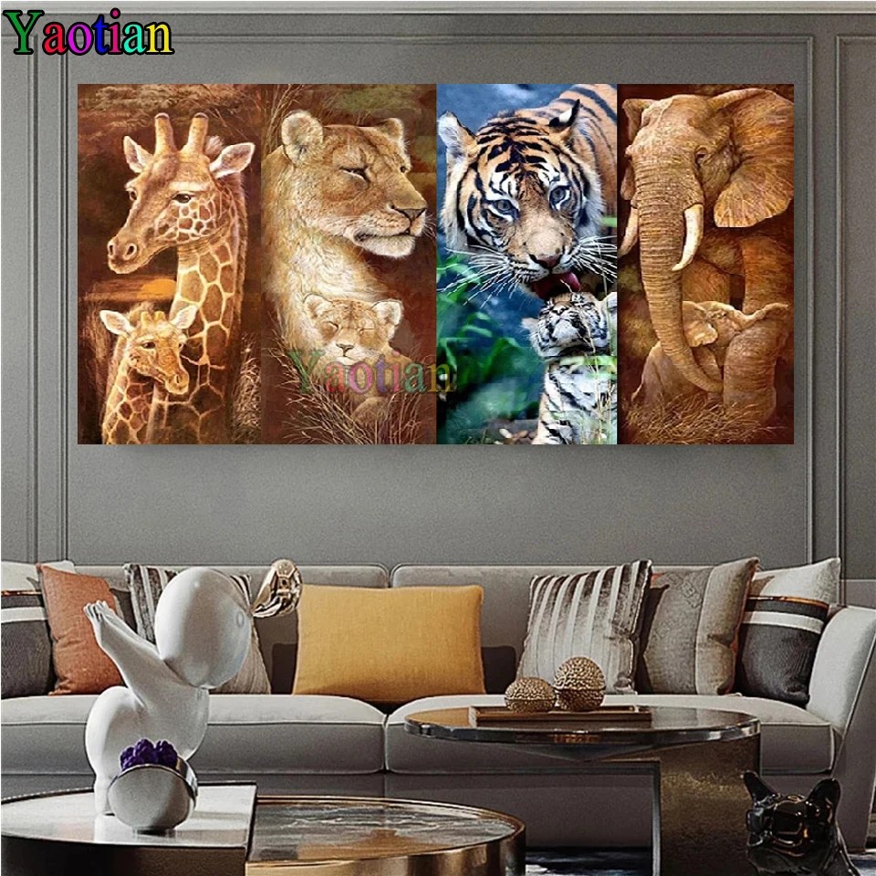 Giraffe Tiger Elephant Zebra Art 5d diy full square round drill large diamond painting mosaic embroidery sale home decoration
Giraffe Tiger Elephant Zebra Art 5d diy full square round drill large diamond painting mosaic embroidery sale home decoration