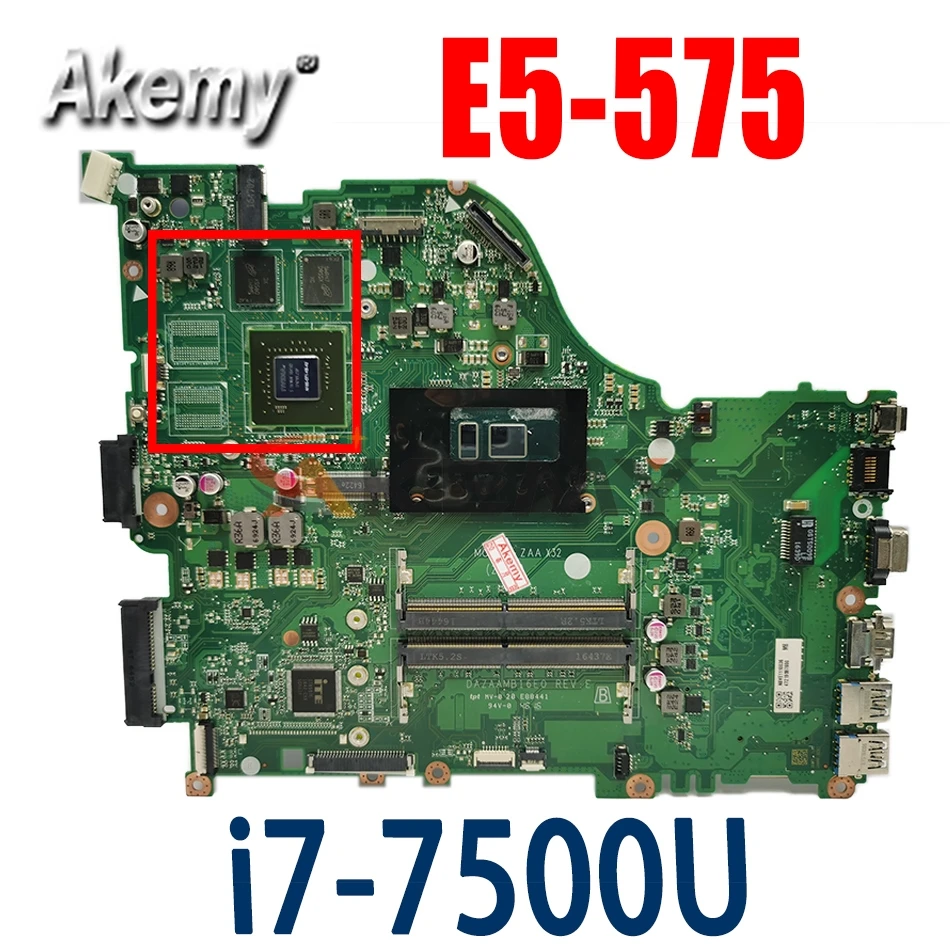 Akemy Laptop Mainboard For ACER Aspire E5-575 i7-7500U Motherboard DAZAAMB16E0 SR2ZV N16S-GT1-KB-A2 DDR4
Akemy Laptop Mainboard For ACER Aspire E5-575 i7-7500U Motherboard DAZAAMB16E0 SR2ZV N16S-GT1-KB-A2 DDR4