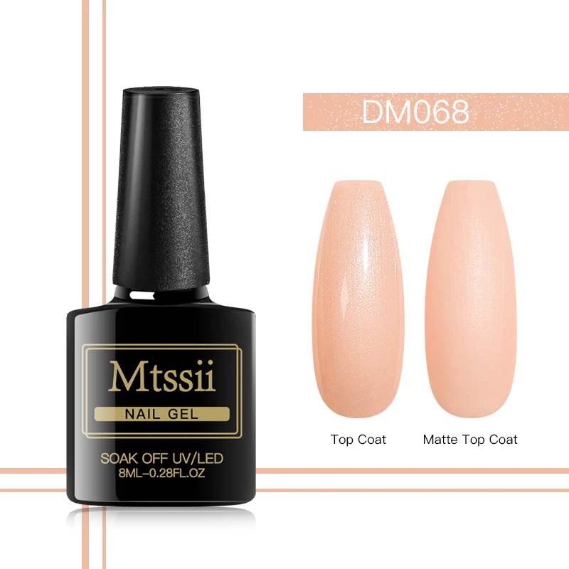 Mtssii 6PCS Nude Glitter Gel Nail Polish Varnish Pink Rose Gold Shimmer Soak Off UV LED Nails 8ml Manicure Tools | Красота и здоровье