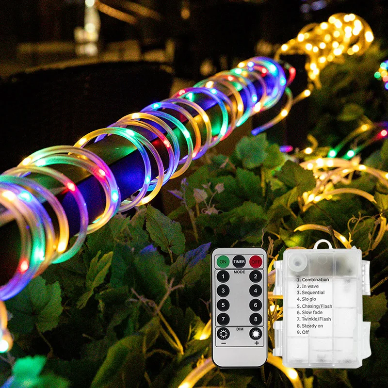 5m/10m Outdoor LED Strip Lights Remote Control Tube Rope Garland Fairy String Lights for Garden Street Home Christmas Decoration
5m/10m Outdoor LED Strip Lights Remote Control Tube Rope Garland Fairy String Lights for Garden Street Home Christmas Decoration