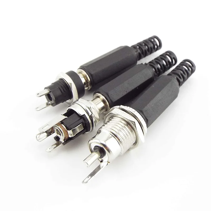 5PCS 12V 5.5 x 2.5mm Plastic Male Plugs DC Power Socket Female Jack Screw Nut Panel Mount Connector Adapter CCTV LED Strip | Безопасность