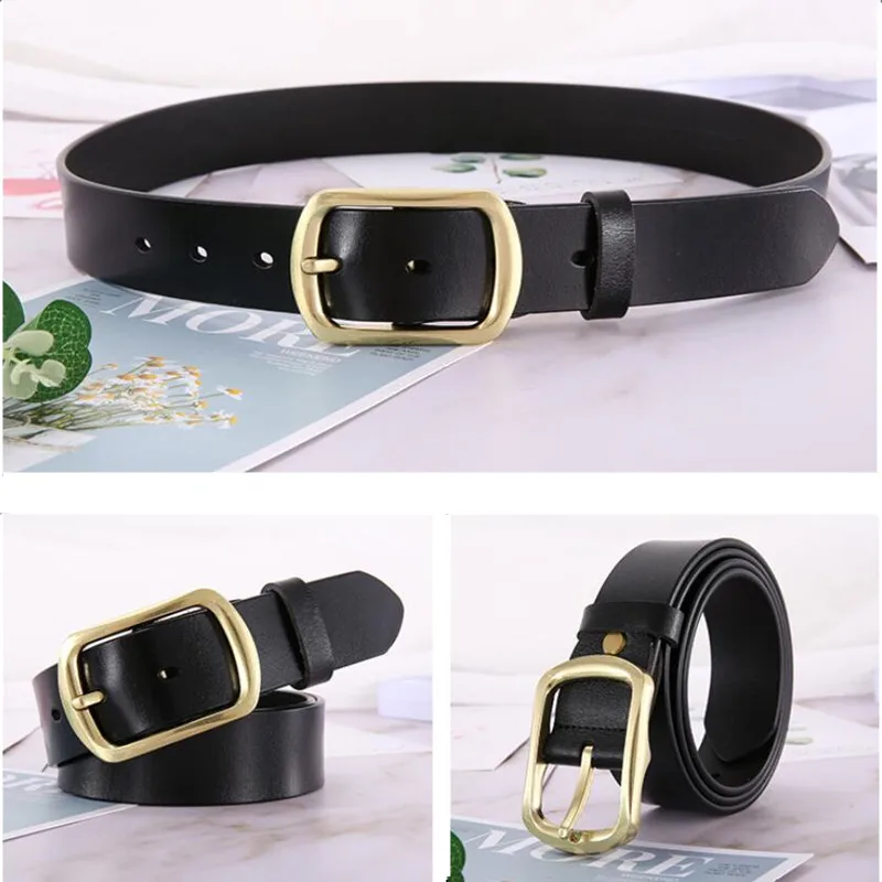 New Ladies Leather Belt Leather Pure Cowhand Belts High Quality Gold Square Pin Metal Buckle Belts Female Waistband for Jeans
New Ladies Leather Belt Leather Pure Cowhand Belts High Quality Gold Square Pin Metal Buckle Belts Female Waistband for Jeans