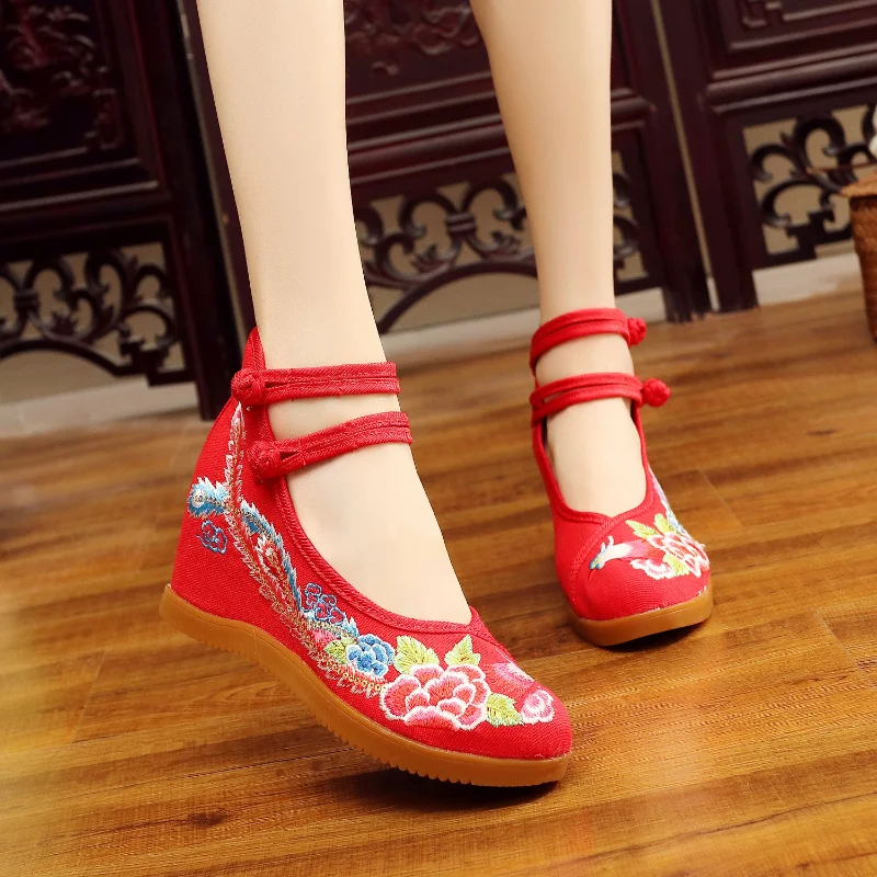 2021 Ethnic style double buckle canvas inner increase women's shoes bridal high heels
2021 Ethnic style double buckle canvas inner increase women's shoes bridal high heels
