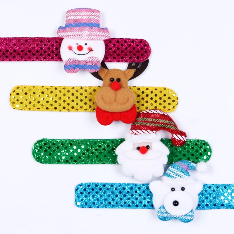 Christmas Gift Snowman Bear Elk Santa Claus Christmas Pat Ring Sequin Bracelet Adornment Circle Wristband Party Ornaments
Christmas Gift Snowman Bear Elk Santa Claus Christmas Pat Ring Sequin Bracelet Adornment Circle Wristband Party Ornaments
