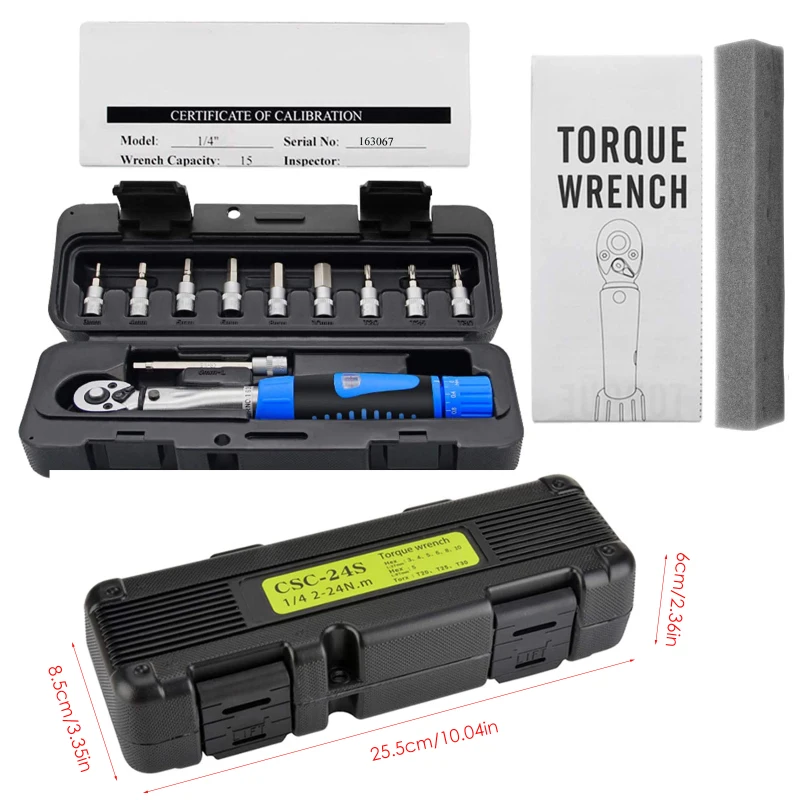 Bicycle And Motorcycle Torque Wrench 0.63 Cm (1/4 Inch) Socket Kit Torque Repair Tool Electric Key Torque Wrench 
Bicycle And Motorcycle Torque Wrench 0.63 Cm (1/4 Inch) Socket Kit Torque Repair Tool Electric Key Torque Wrench