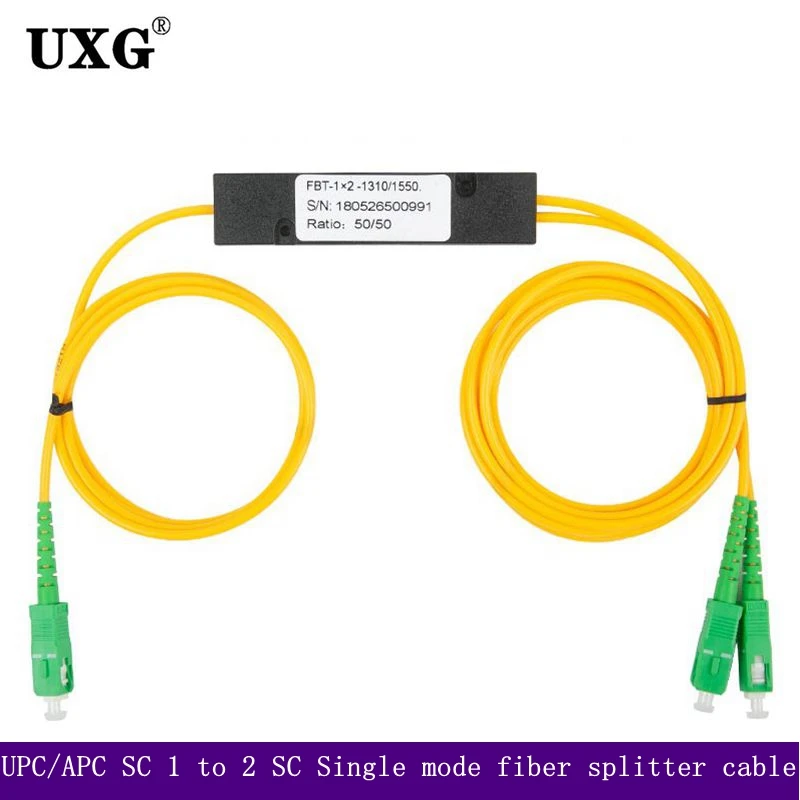 PLC Splitter SC APC 1X2 PLC Singlemode Fiber Optical splitter SC/UPC PCL Taper type Splitter computer 200cm cable Cord sleeve
PLC Splitter SC APC 1X2 PLC Singlemode Fiber Optical splitter SC/UPC PCL Taper type Splitter computer 200cm cable Cord sleeve