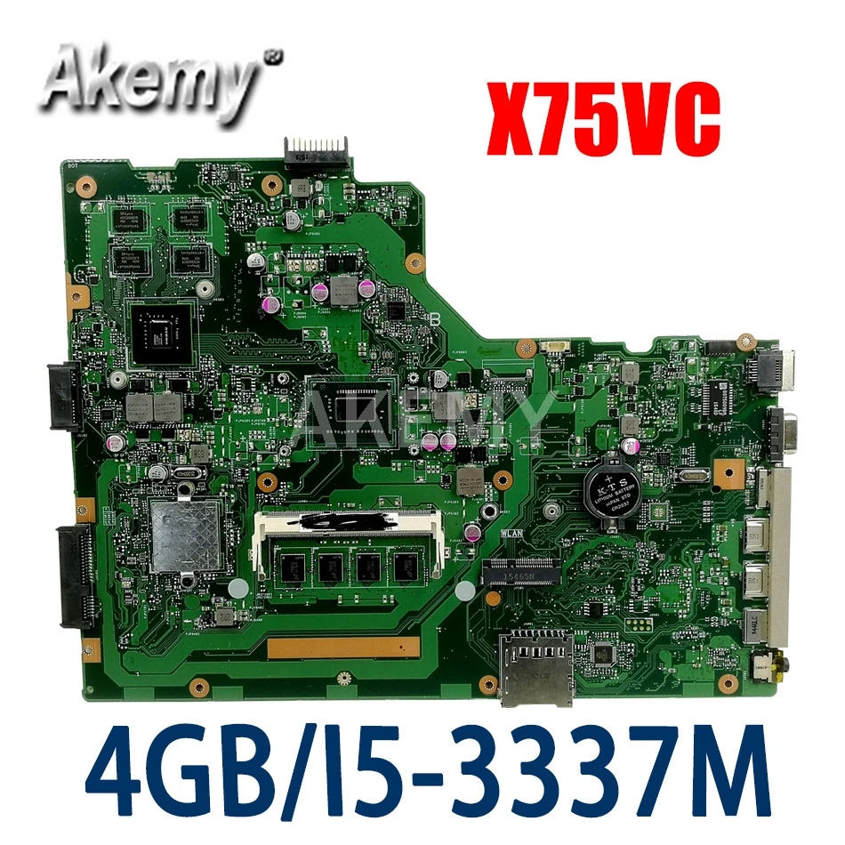 Akemy X75VC Laptop Motherboard for ASUS X75VB X75VD X75VC X75VCP X75VD1 X75V Mainboard GT720M 4GB-RAM I5-3337M/I5-3317M
Akemy X75VC Laptop Motherboard for ASUS X75VB X75VD X75VC X75VCP X75VD1 X75V Mainboard GT720M 4GB-RAM I5-3337M/I5-3317M