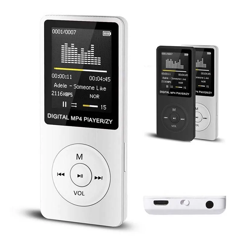 

1.8 Inch Portable MP3 Player MP3 Music Player Digital LCD Screen HIFI Voice Recording FM Radio Recorder Player Card Reader