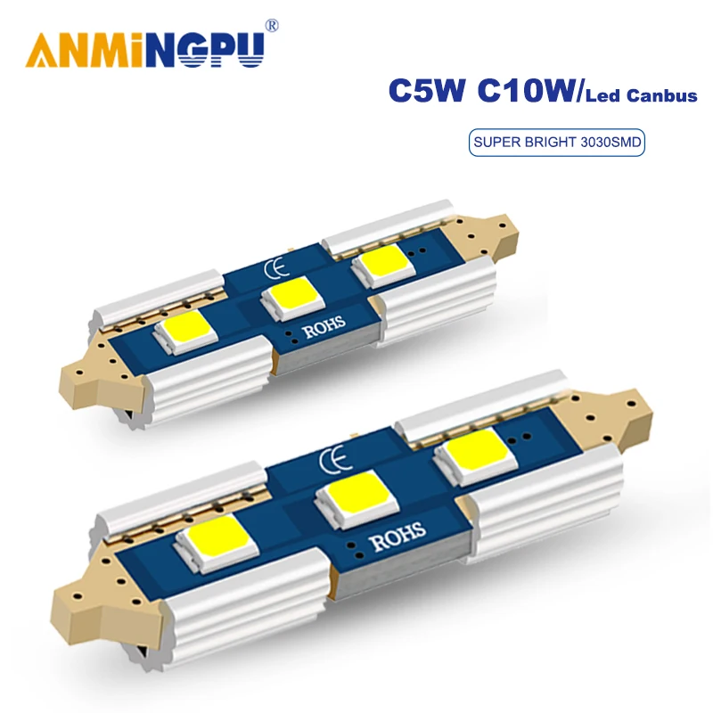 ANMINGPU 2X Signal Lamp Festoon Led 31mm 36mm 39mm 41mm C5W C10W Led 3030 SMD Car Interior Lamp Dome Light License Plate Light 
ANMINGPU 2X Signal Lamp Festoon Led 31mm 36mm 39mm 41mm C5W C10W Led 3030 SMD Car Interior Lamp Dome Light License Plate Light