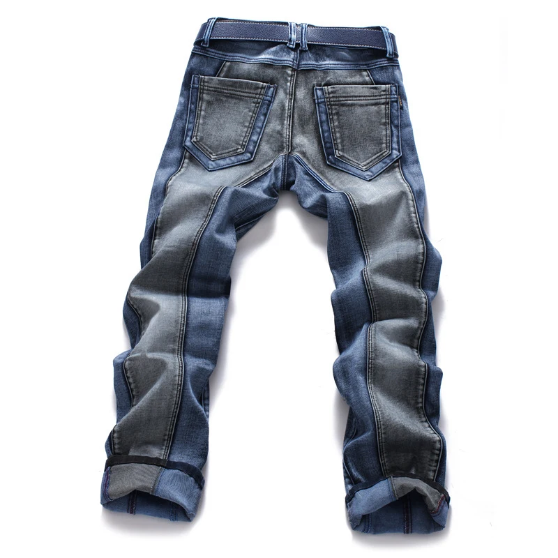 ABOORUN Mens Jeans Black Blue Patchwork Streetwear Denim Pants Straight Casual Cowboy Pants for Male R2356 
ABOORUN Mens Jeans Black Blue Patchwork Streetwear Denim Pants Straight Casual Cowboy Pants for Male R2356