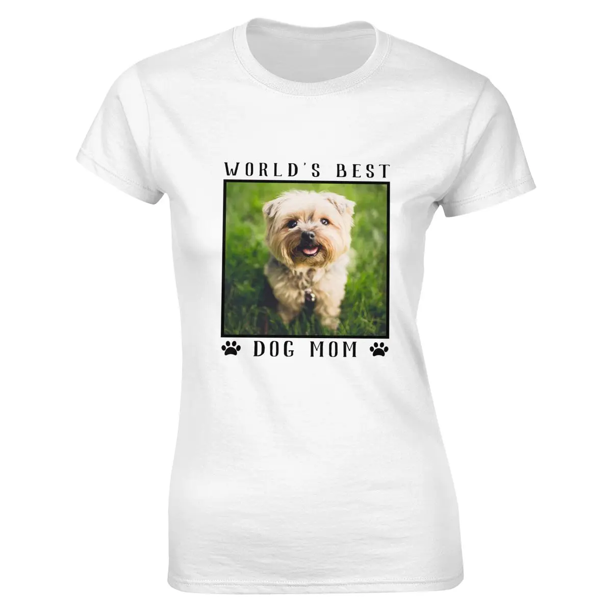 World's Best Dog Mom Paw Prints Pet Photo Frame T-Shirt Aesthetic Clothes Comfortable Tee 100% Cotton
World's Best Dog Mom Paw Prints Pet Photo Frame T-Shirt Aesthetic Clothes Comfortable Tee 100% Cotton