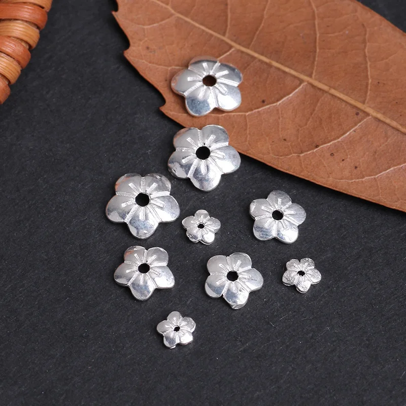 1Pc 925 Sterling Silver Carved Flower Beads Flower Spacer Beads Handmade For Necklace Bracelets Connectors DIY Jewelry Making
1Pc 925 Sterling Silver Carved Flower Beads Flower Spacer Beads Handmade For Necklace Bracelets Connectors DIY Jewelry Making