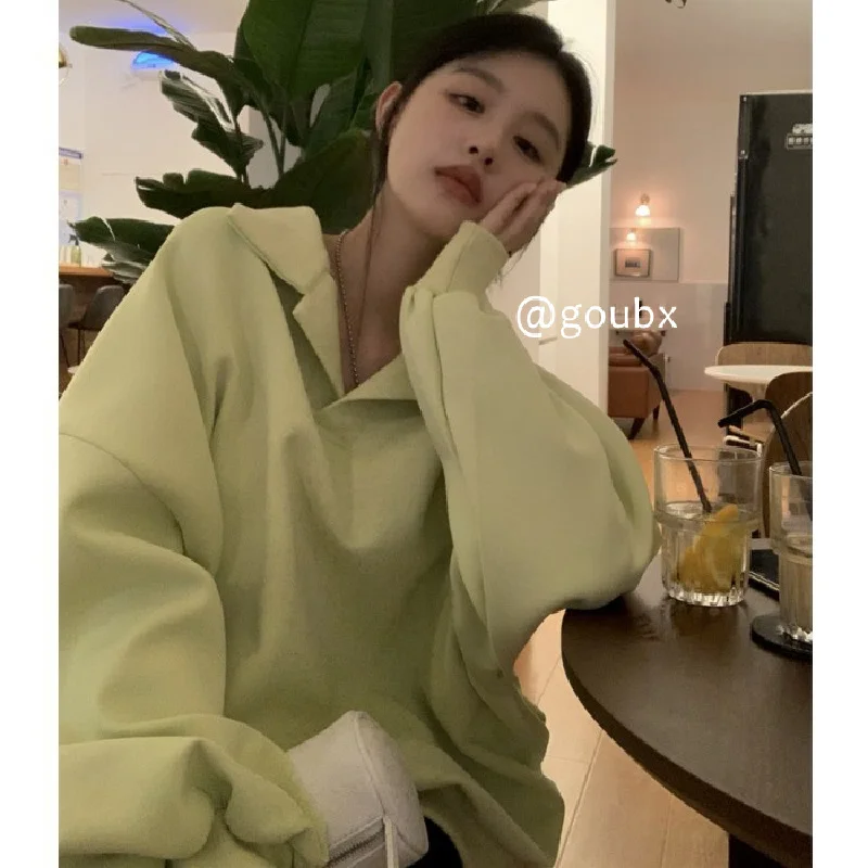 Color Long Sleeve Pullover Sports Sweater for Women 2021 Autumn New Retro Loose and Lazy Style TopNuyoah
Color Long Sleeve Pullover Sports Sweater for Women 2021 Autumn New Retro Loose and Lazy Style TopNuyoah