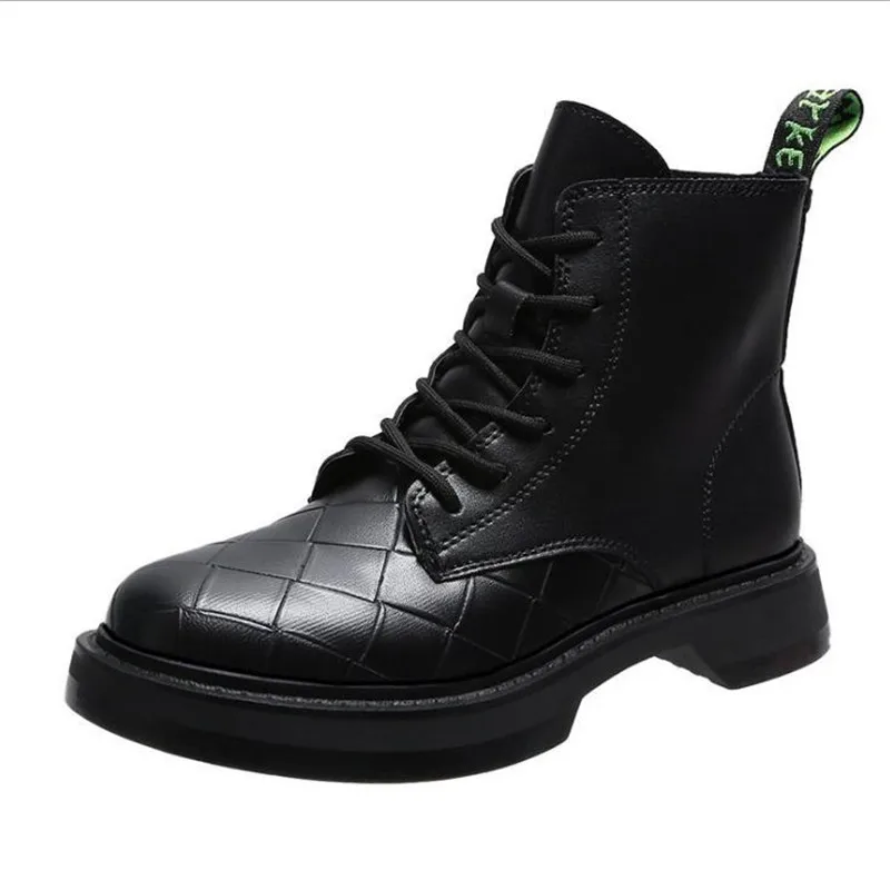 Winter Fashion Women's Boots Lace Up Mid-Calf Round Head Women Boots Black Square-Heel Mid-Heel Leather Women Shoes Botas Mujer
Winter Fashion Women's Boots Lace Up Mid-Calf Round Head Women Boots Black Square-Heel Mid-Heel Leather Women Shoes Botas Mujer