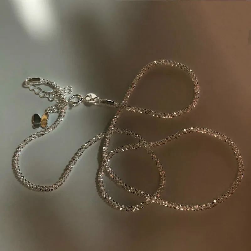 Super Flash Bling Bling Silver Plated Women's Chain Necklace Charm Short Chain Choker Necklace Cocktail Party Fine Jewelry Gifts
Super Flash Bling Bling Silver Plated Women's Chain Necklace Charm Short Chain Choker Necklace Cocktail Party Fine Jewelry Gifts