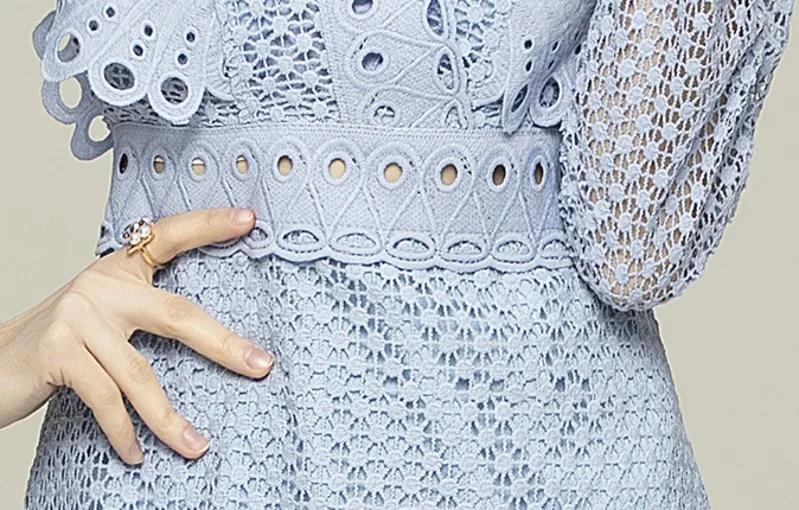 Spring Elegant women Hollow Out Lace Dresses Women Vintage Ruffle Sexy V-Neck Mujer Casual Long Sleeve dress Vestidos
Spring Elegant women Hollow Out Lace Dresses Women Vintage Ruffle Sexy V-Neck Mujer Casual Long Sleeve dress Vestidos