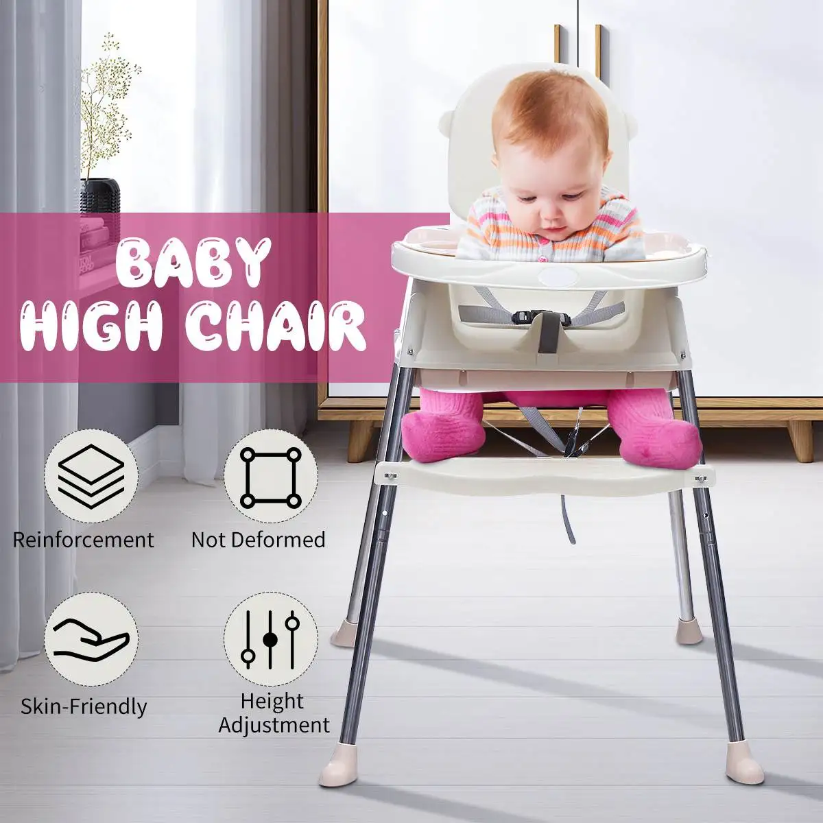 Baby High Feeding Chair Portable Kids Table Foldable Dining Chair Adjustable Height Multifunctional Food Chair With Wheels
Baby High Feeding Chair Portable Kids Table Foldable Dining Chair Adjustable Height Multifunctional Food Chair With Wheels