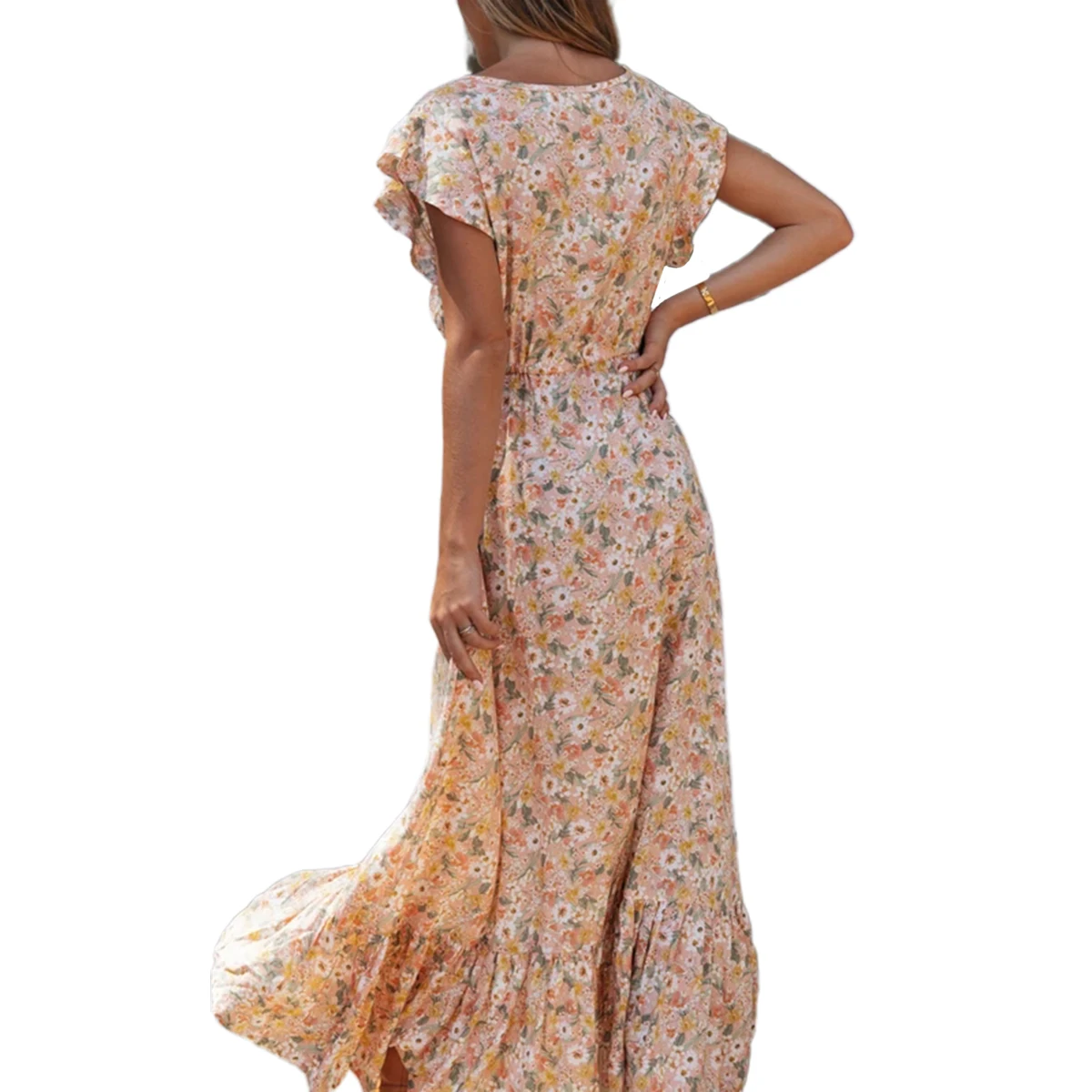 Fashion Women Ladies Sexy Flower Short Sleeve V neck Button Bandage Bohe Summer Holiday Casual Loose Party Long Dress
Fashion Women Ladies Sexy Flower Short Sleeve V neck Button Bandage Bohe Summer Holiday Casual Loose Party Long Dress