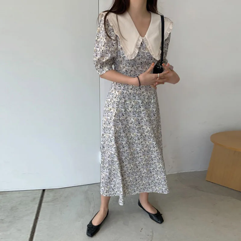 Korean Style Summer Women Dress One Piece 2021 Elegant Korean Chic Woman Printed Dress Robe Female A-Line French Floral Dresses
Korean Style Summer Women Dress One Piece 2021 Elegant Korean Chic Woman Printed Dress Robe Female A-Line French Floral Dresses