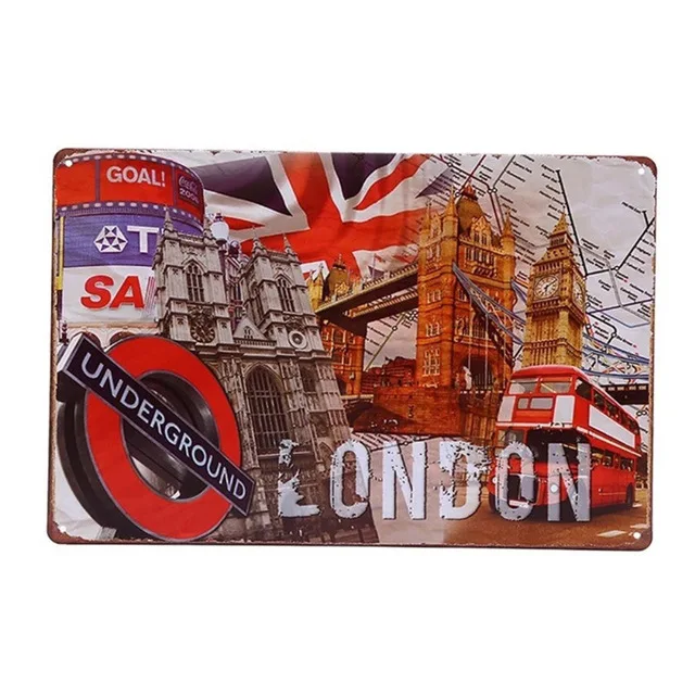 London Metal Tin Sign City Building Tinplate Vintage Metal Painting for Home Cafe Bar Pubs Wall Decration
London Metal Tin Sign City Building Tinplate Vintage Metal Painting for Home Cafe Bar Pubs Wall Decration