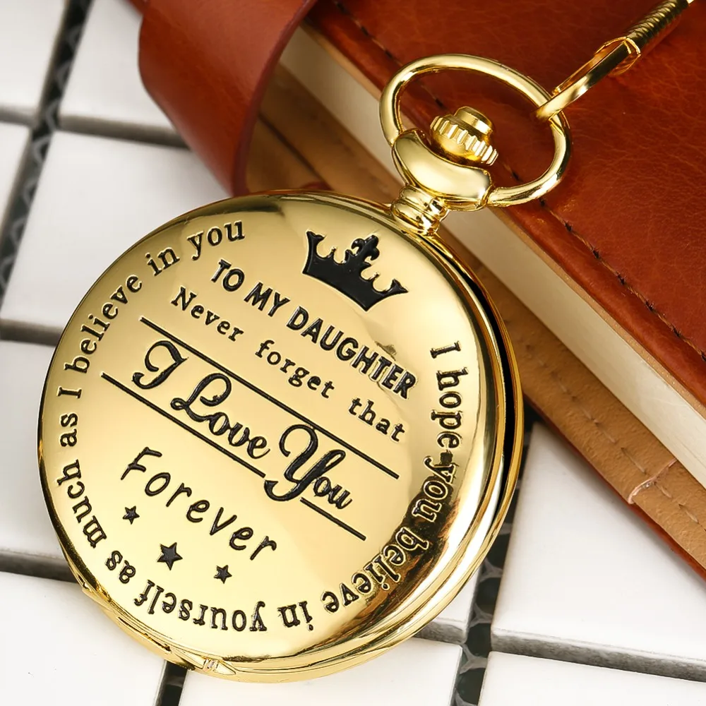 Роскошные уникальные часы с подвеской для моей дочери I LOVE YOU FOREVER кварцевые