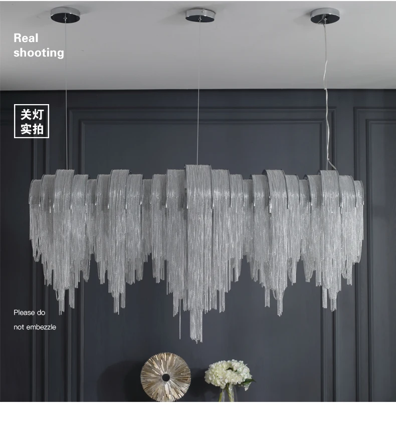 Italian style post-modern restaurant chandelier creative personality study table clothing store tassel LED lamps
Italian style post-modern restaurant chandelier creative personality study table clothing store tassel LED lamps