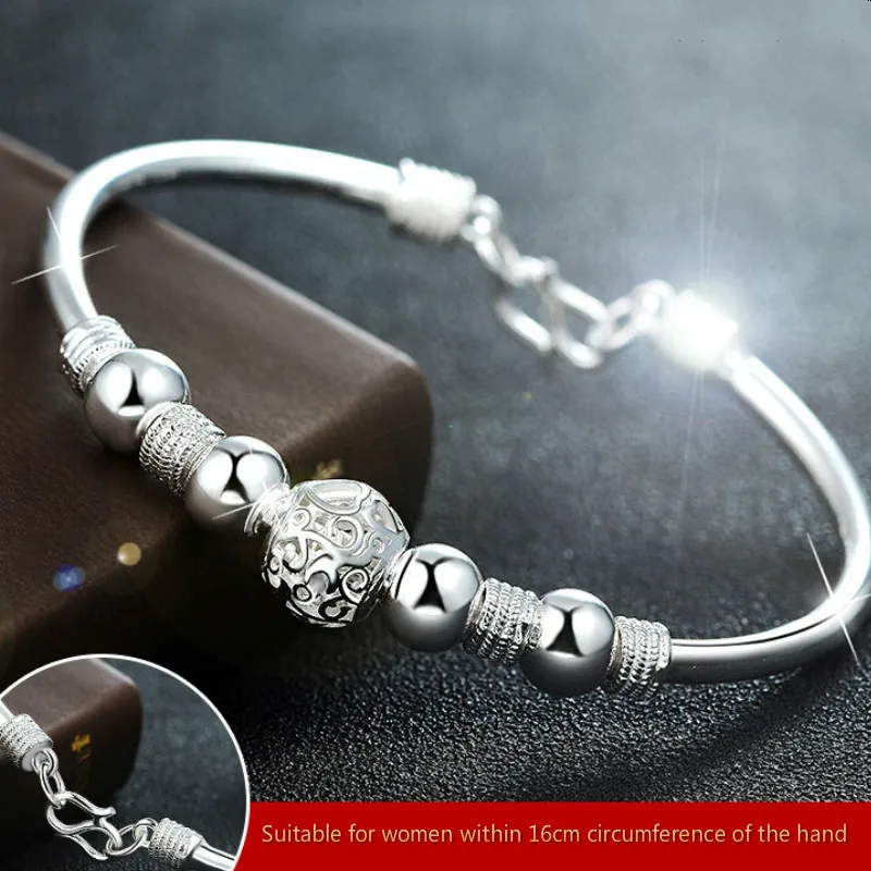 Роскошный изящный браслет Nine Running Beads на запястье длиной 16 см из стерлингового
