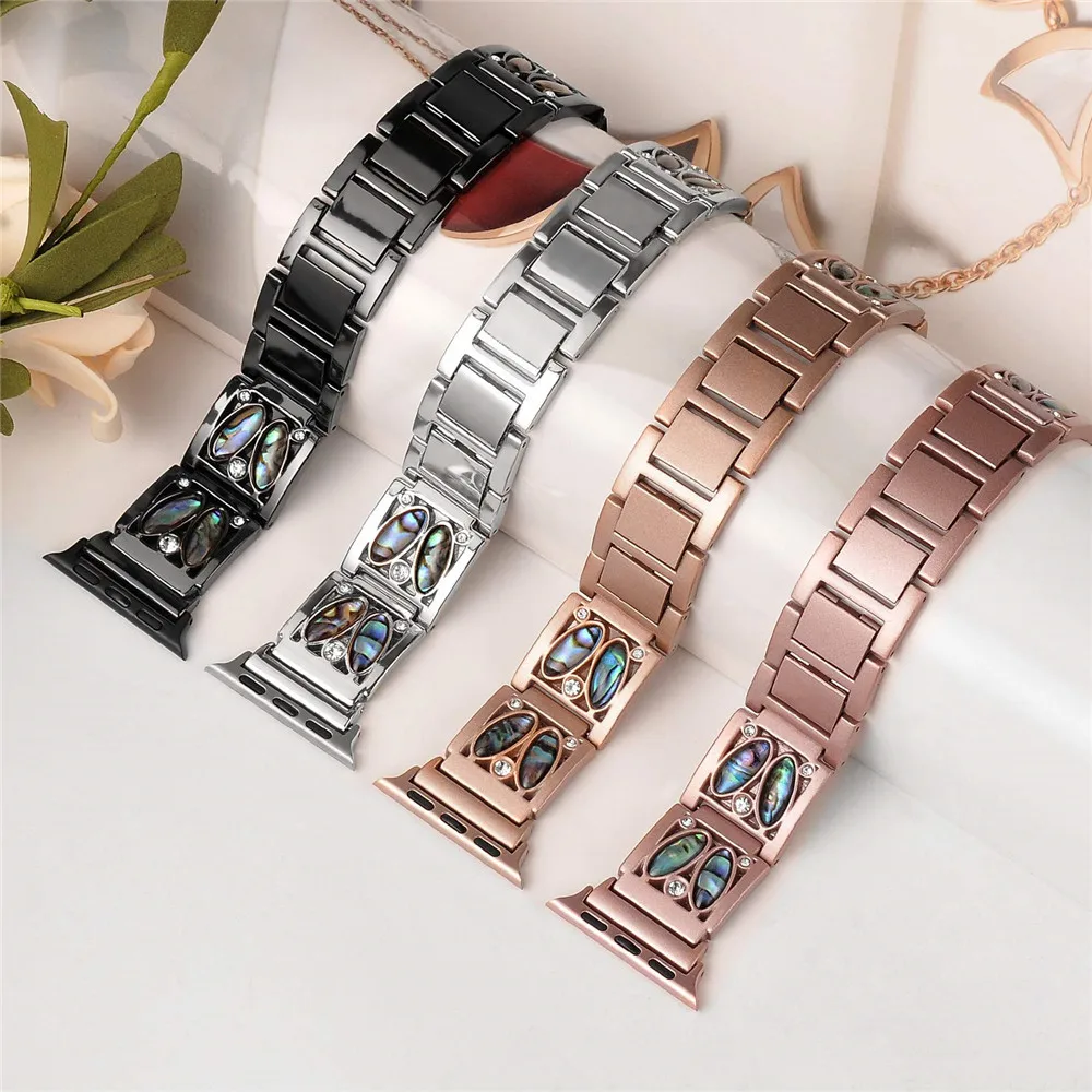Women Jewelry Exquisite Bracelet for iWatch Series 6/5/4/3/2/SE Fresh Elegant Metal Strap for Apple Watch Band 44MM 40MM 38/42MM
Women Jewelry Exquisite Bracelet for iWatch Series 6/5/4/3/2/SE Fresh Elegant Metal Strap for Apple Watch Band 44MM 40MM 38/42MM